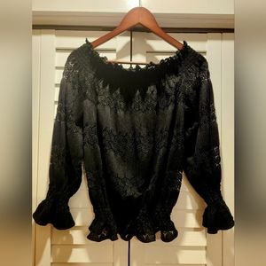 Black lace top